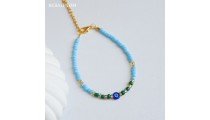 Hot Sale Evil Eye Crystal Beads Bracelet Originally Handmade in Bali